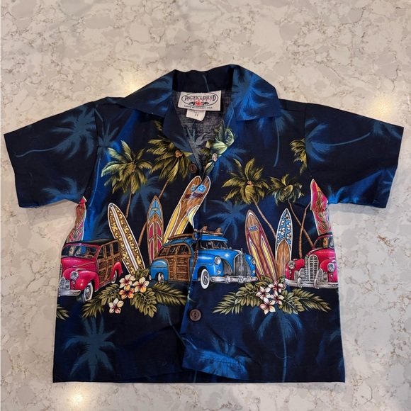 Kids Blue Hawaiian Set - Picture 5 of 8